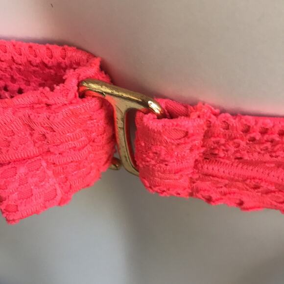 NEW Mossimo Pink Coral Bikini Swim Top Removable Pads Women's Size XL NWT - Picture 7 of 10